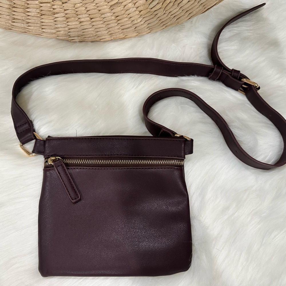 Classic vegan leather belt bag or crossbody
